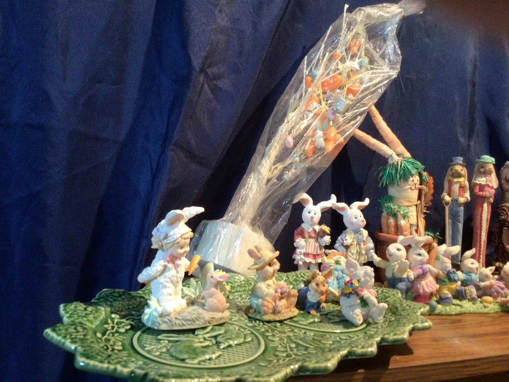 Easter Bunny Figurines and Egg Ornaments - image 2 of 4
