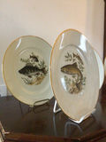 Fish-themed porcelain plates with gold rims - thumbnail 2 of 6