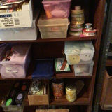 Assorted Craft Supplies and Storage on Shelves - thumbnail 3 of 4