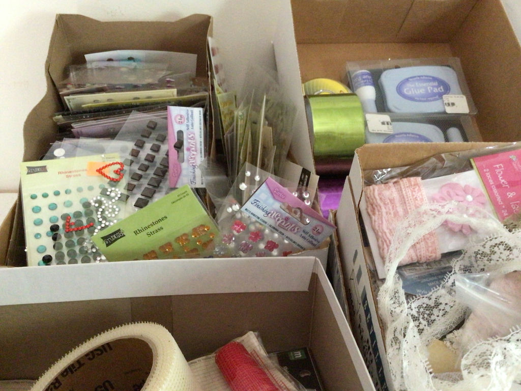Assorted craft supplies and embellishments - image 2 of 7