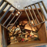 Box of dollhouse miniatures and miniature furniture - thumbnail 3 of 3
