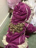 Purple Victorian-style doll in lace dress and bonnet - thumbnail 2 of 3