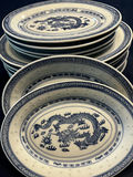 Blue and White Dragon Pattern Dinner Plates - thumbnail 2 of 3