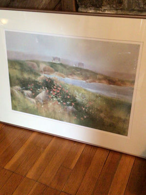 Framed coastal landscape print - Image 1 of 4