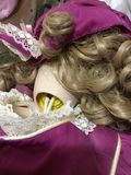 Blonde doll in pink dress and a wicker doll carriage with a second doll - thumbnail 2 of 4