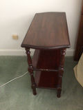 Dark wood three-tier end table - thumbnail 1 of 2