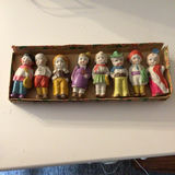 Ten colorful porcelain Chinese figurines in varied outfits - thumbnail 2 of 2