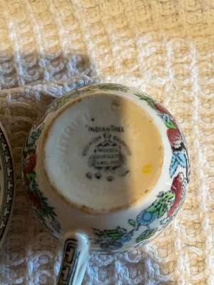 Floral Indian Tree porcelain plate and teacup - Image 1 of 3