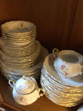 Floral porcelain dinnerware set with tureen - thumbnail 3 of 6