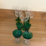 Green and Clear Glass Stemware Set - thumbnail 2 of 3
