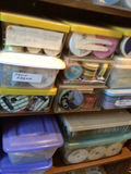 Craft ribbons and tape organized in plastic containers - thumbnail 4 of 5