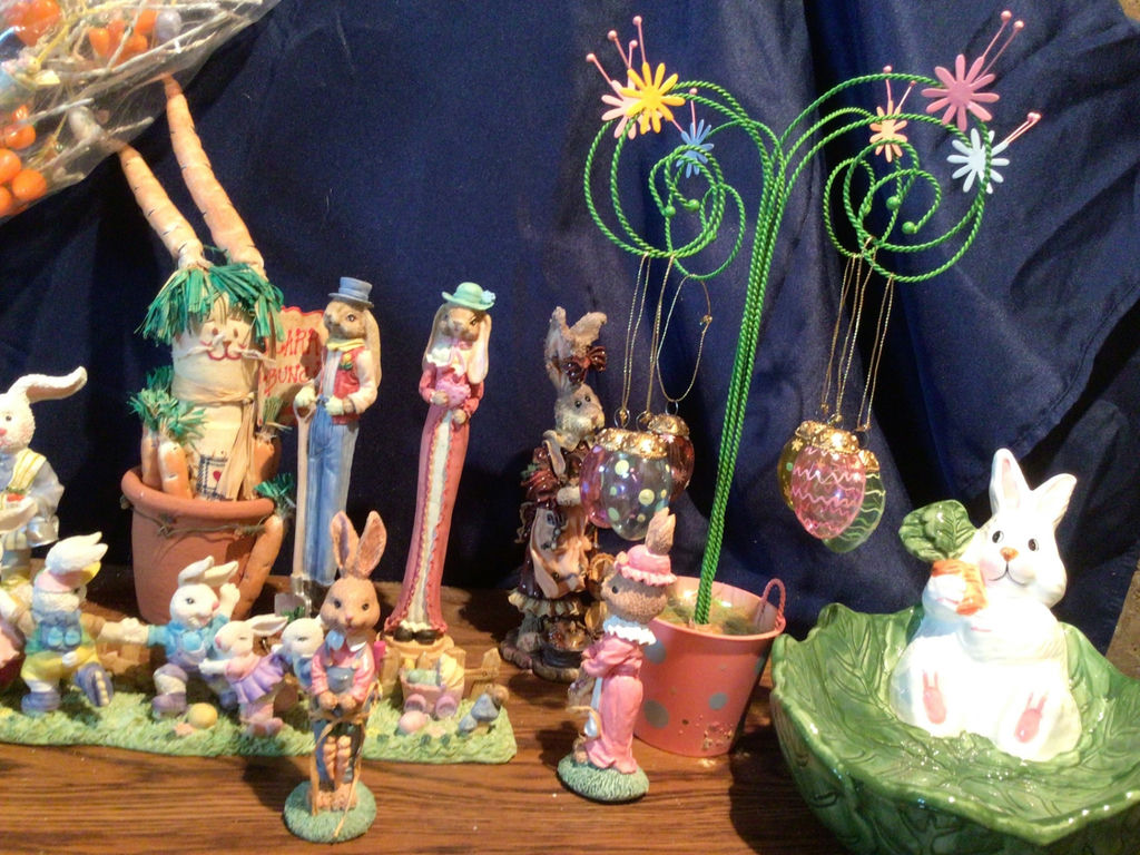 Easter Bunny Figurines and Egg Ornaments - image 4 of 4