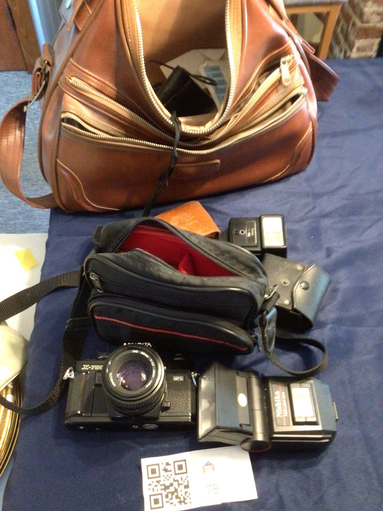 Vintage 35mm camera gear set with Minolta X-700 and accessories - image 1 of 6