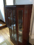 Corner wood china cabinet with glass doors - thumbnail 2 of 2