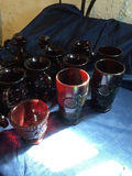 Cranberry glassware set: mugs, goblets, and decanters - thumbnail 3 of 4