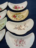 Leaf-shaped floral porcelain dishes with gold trim - thumbnail 3 of 5