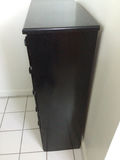 Black five-drawer dresser with floral rose decals - thumbnail 2 of 2