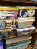 Craft ribbons and tape organized in plastic containers - thumbnail 5 of 5