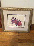 Framed Art Print of Figures in Multicolored Textiles - thumbnail 1 of 2