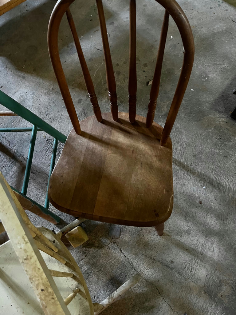 3 child size wooden chairs - image 2 of 2