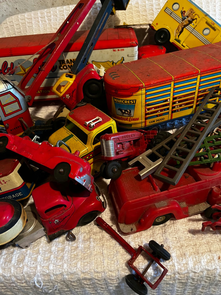 Collection of vintage tin toy vehicles - image 2 of 5