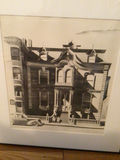 Framed black-and-white print of a Victorian mansion - thumbnail 2 of 3