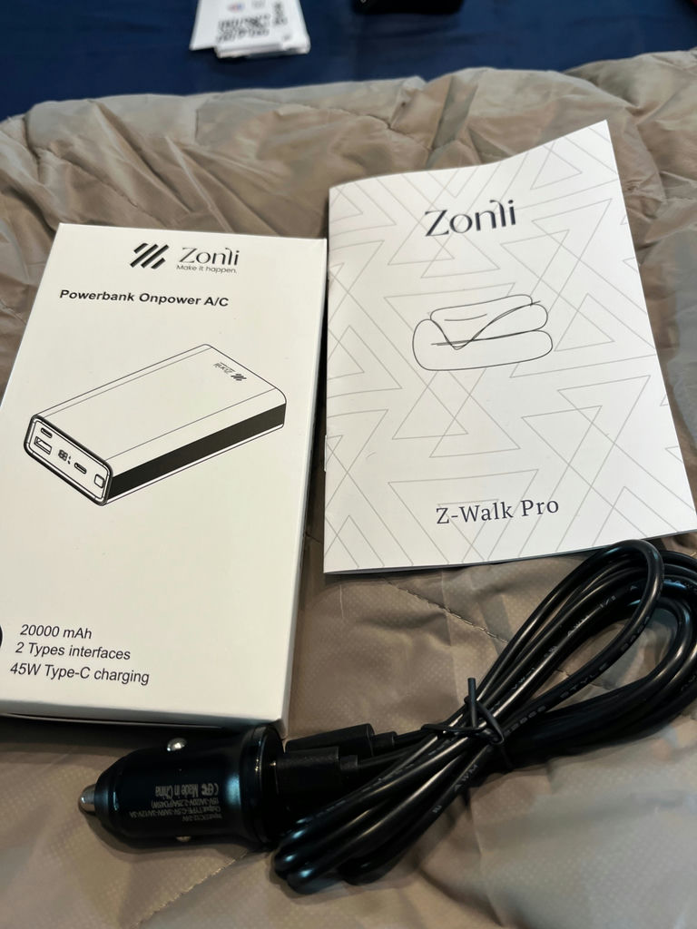 Zoni 20000 mAh Powerbank with Car Charger and Z-Walk Pro Manual and heated blanket - image 1 of 3