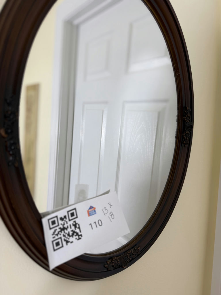 Oval Framed Wall Mirror - image 4 of 4