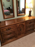 Wooden Dresser and Wall Mirrors - thumbnail 1 of 4