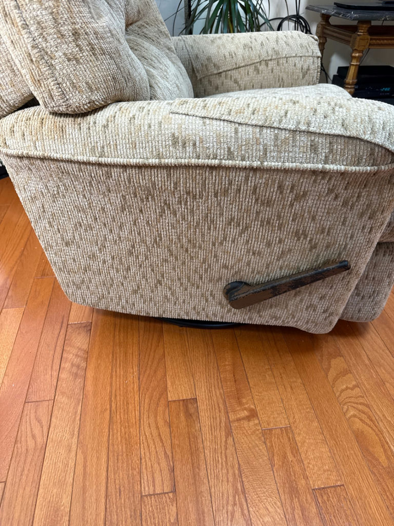 Beige Upholstered Recliner Chair - image 2 of 2