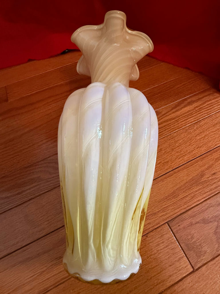 Opaque Glass Ruffled Vase - image 2 of 3