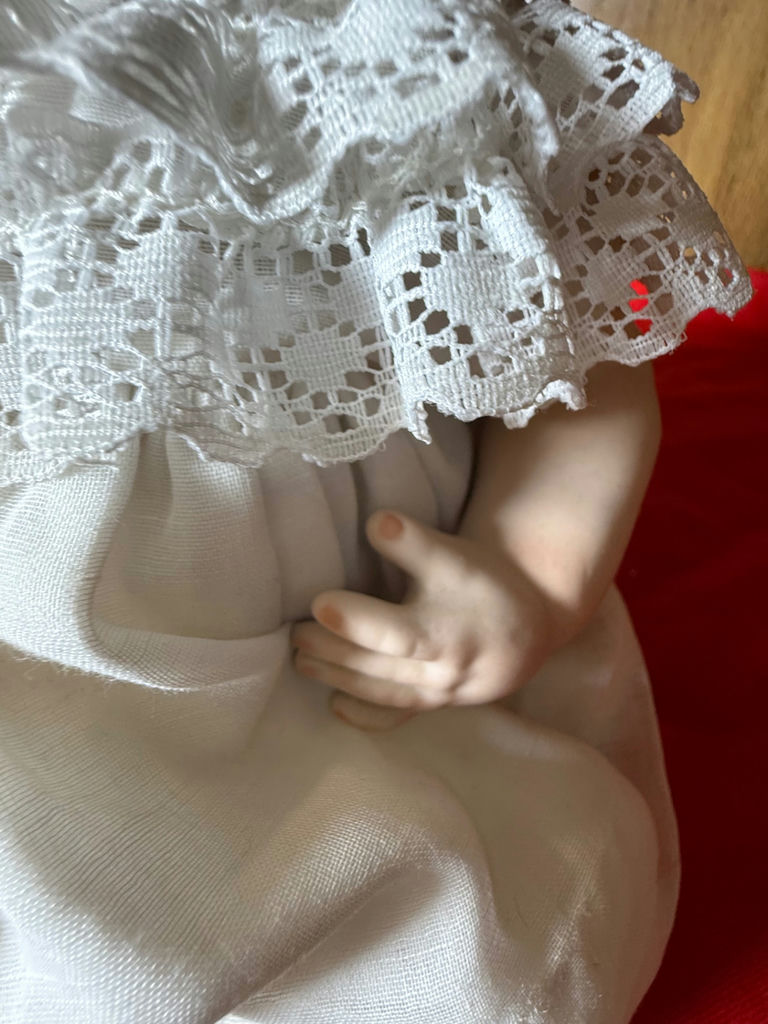 Porcelain Baby Doll in White Lace Dress - image 3 of 4