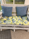 Wicker Loveseat with Cushions and Pillows - thumbnail 1 of 2