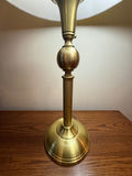 Brass Table Lamp with Pleated Shade - thumbnail 3 of 4