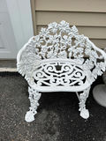 White Ornate Metal Garden Chair - thumbnail 2 of 3