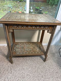 Decorative Inlaid Wood Side Table - thumbnail 1 of 3