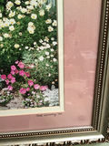 Framed Floral Print and Decorative Painted Pan - thumbnail 2 of 4