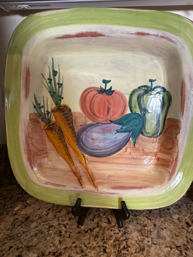 Zrike Handpainted Vegetable Tray - image 1 of 3