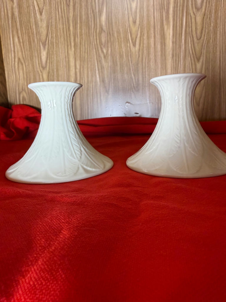 Pair of Lenox Ceramic Candle Holders - image 2 of 3
