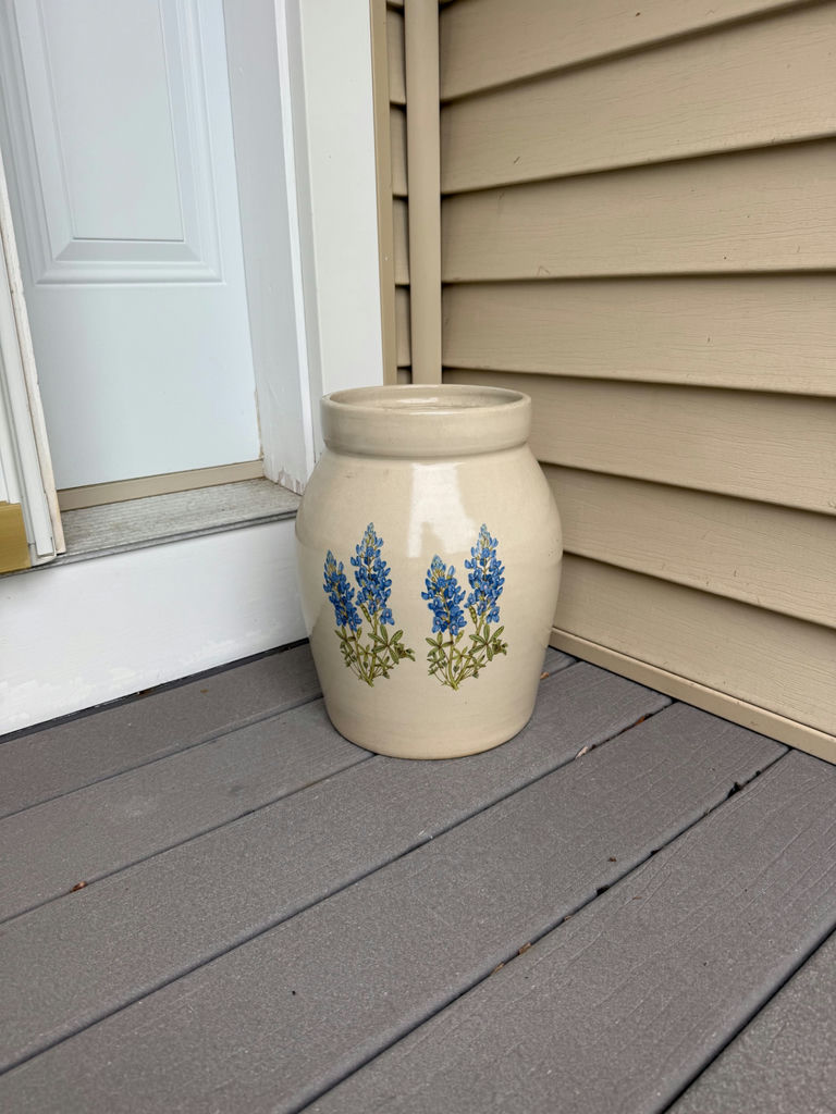 Ceramic Floral Crock Jar - image 2 of 2