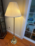 Brass Floor Lamp with Fabric Shade - thumbnail 1 of 1