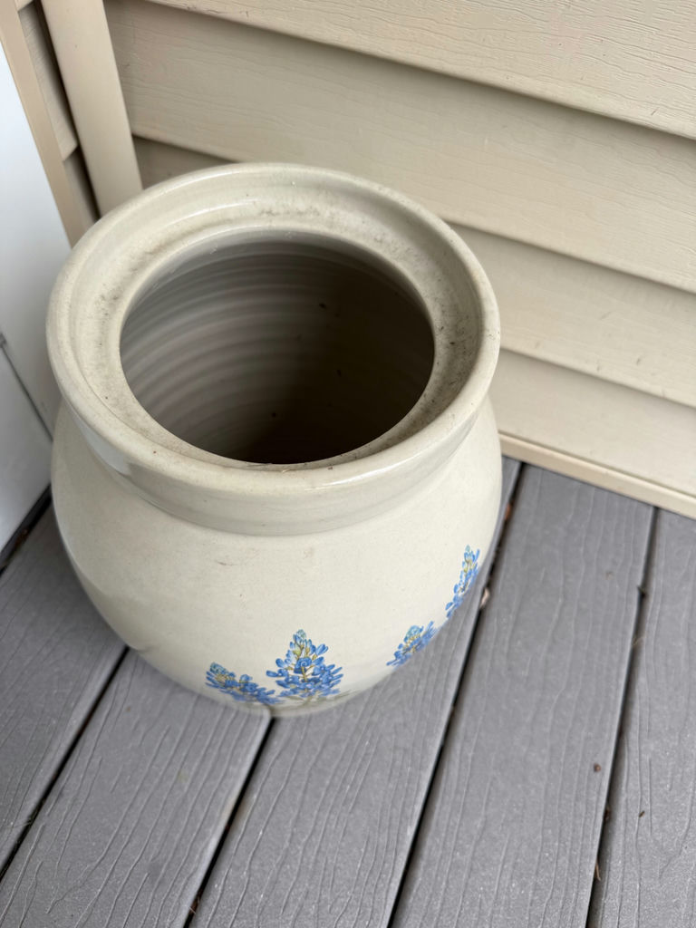 Ceramic Floral Crock Jar - image 1 of 2