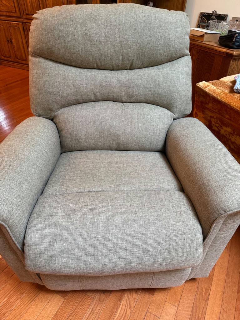 Gray Upholstered Power Recliner Chair - image 1 of 3