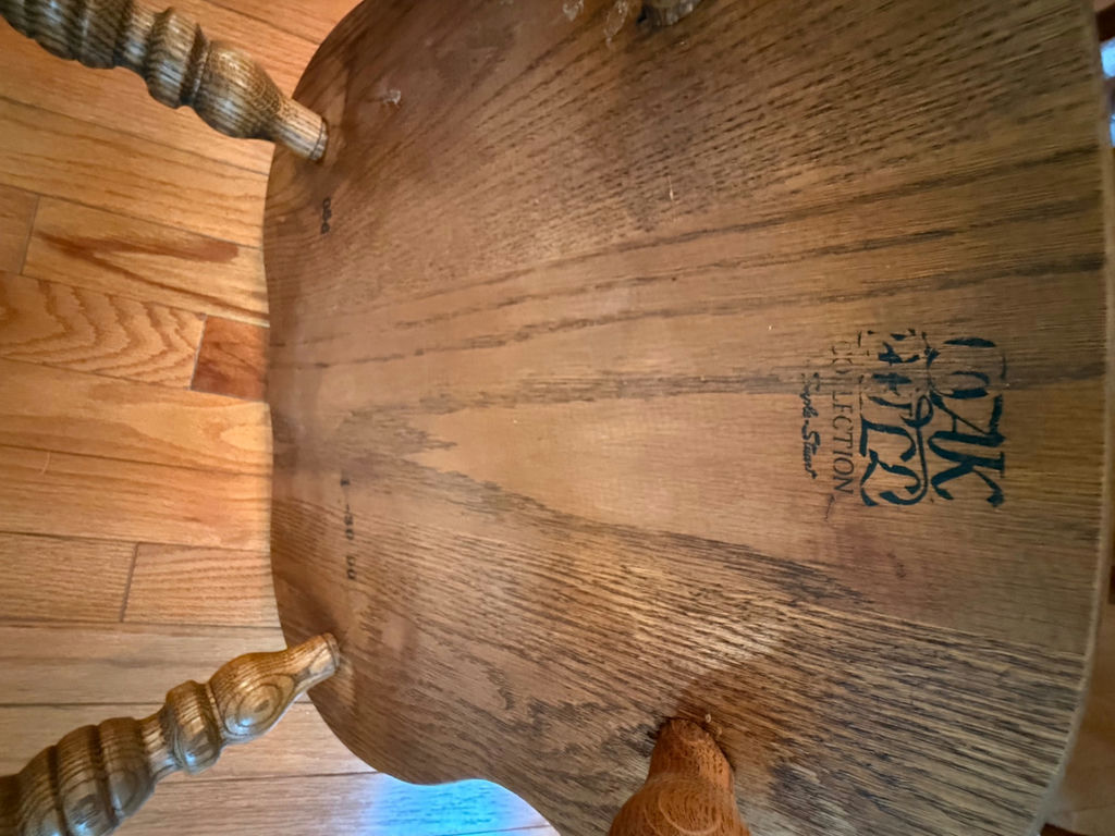 Round Wooden Dining Table with Four Chairs - image 5 of 7