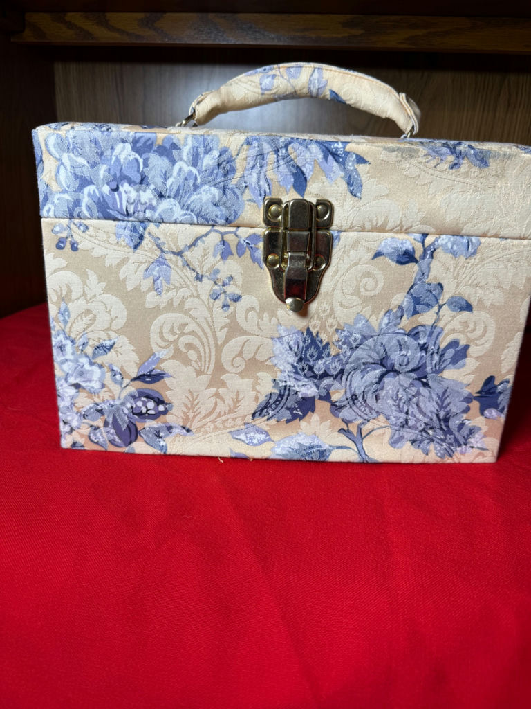 Floral Sewing Box with Sewing Supplies - image 1 of 4