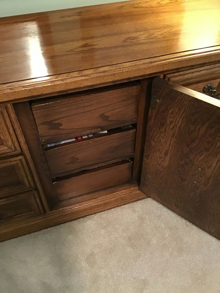 Wooden Dresser and Wall Mirrors - image 2 of 4