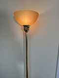 Brass Floor Lamp with Frosted Glass Shade - thumbnail 2 of 3