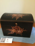 Small Decorative Floral Storage Chest with assorted women’s colognes  - thumbnail 1 of 2