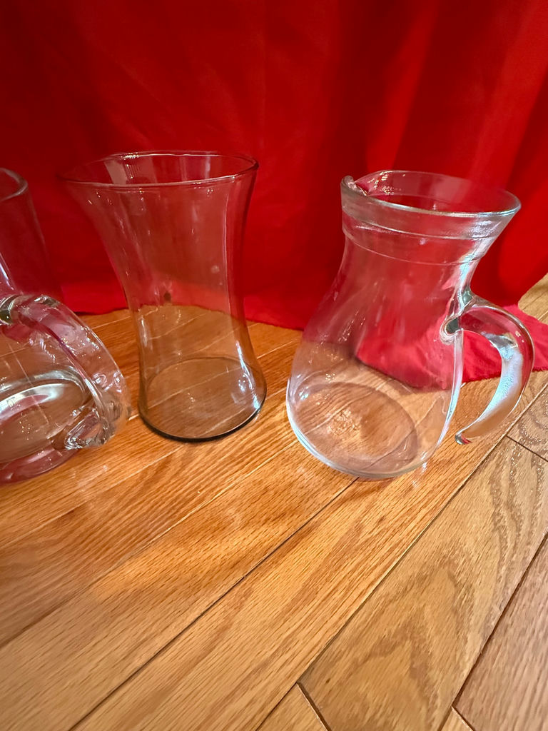 Assorted Glass Pitchers and Vase - image 3 of 3