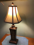  Two Decorative Table Lamps with Fabric Shade - thumbnail 2 of 2